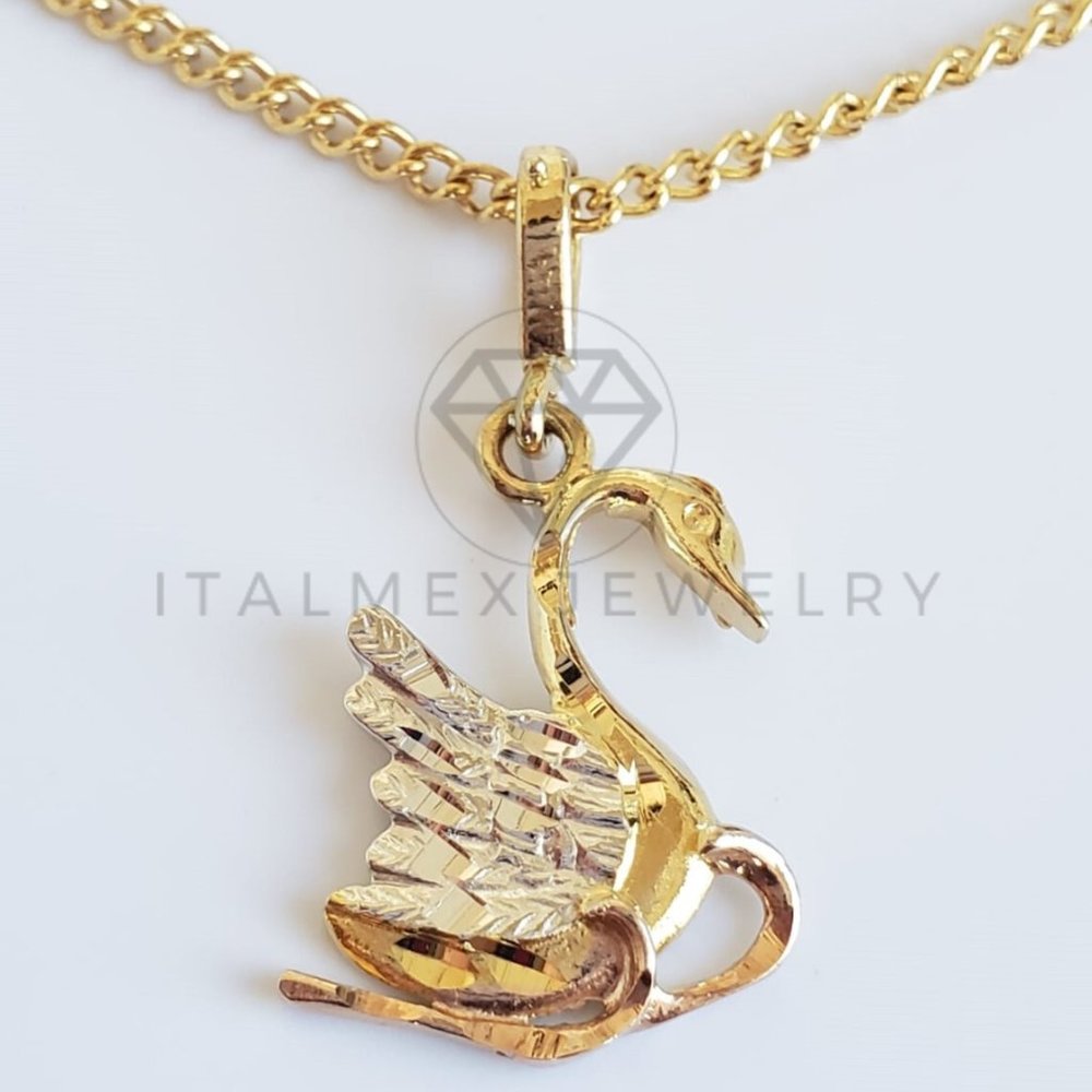 18K Gold Plated Swan Pendant & 22" Chain